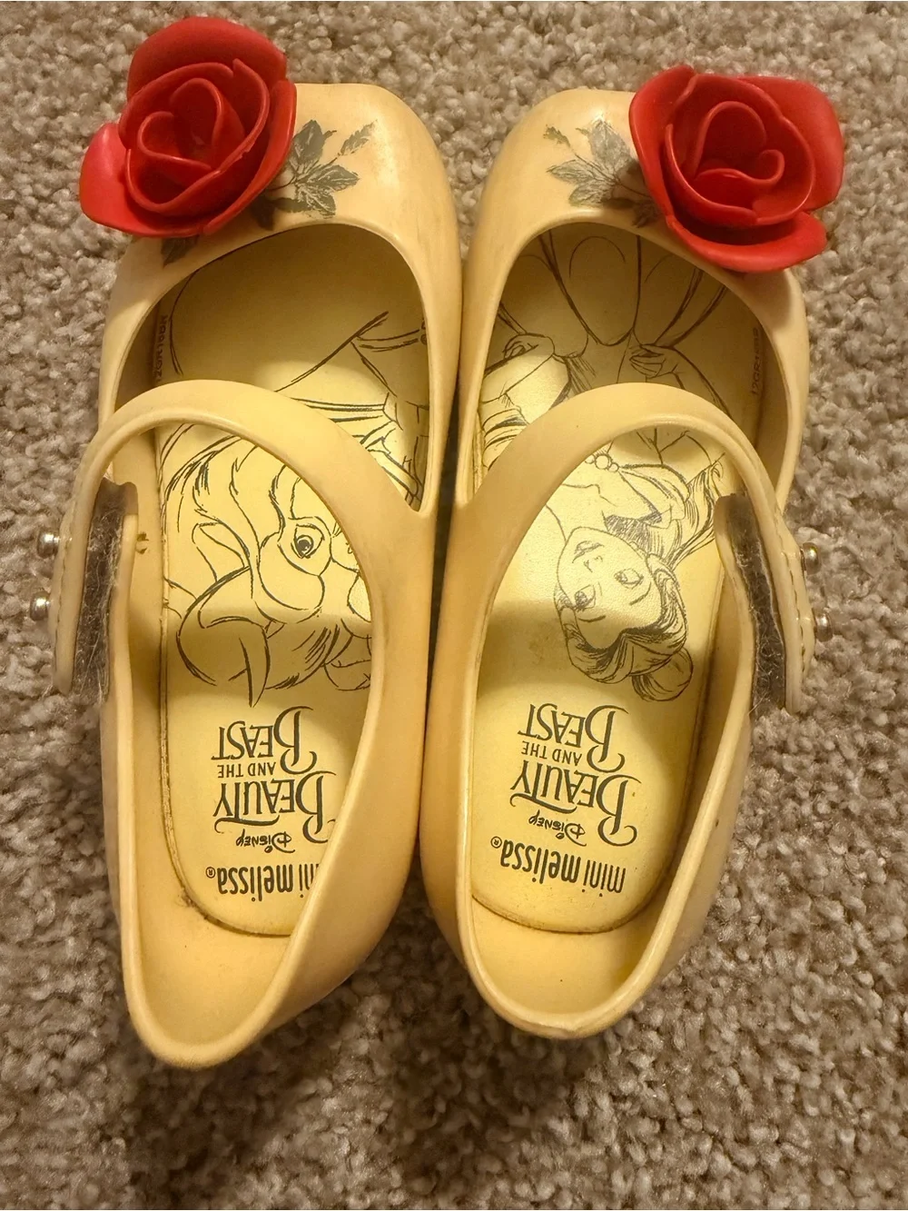 Mini Melissa Yellow Mary Jane Beauty and the Beast Shoes